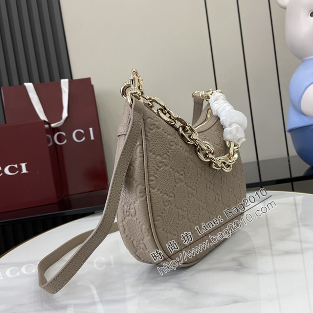 Gucci專櫃古馳最新款Emblem系列小號肩背包鏈條女包 jh2855型號：815409